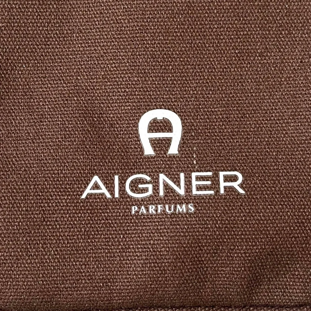 Aigner Brown Zip-Around Pouch - Asiana Airlines Unisex Amenity Kit Toiletry Bag